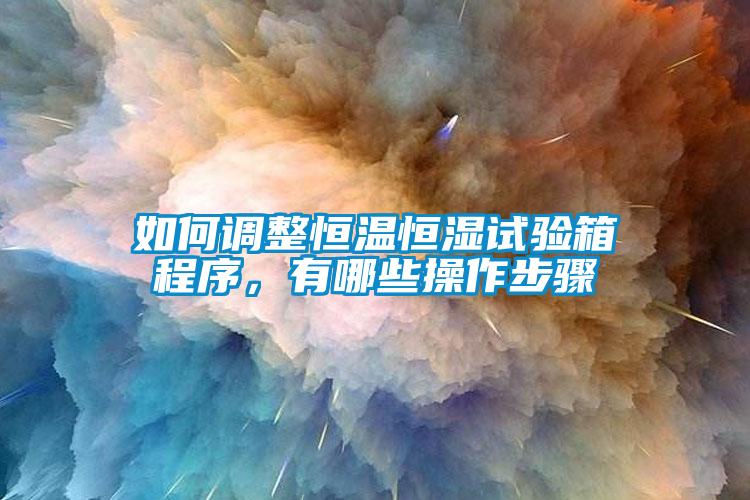 如何调整恒温恒湿试验箱程序，有哪些操作步骤