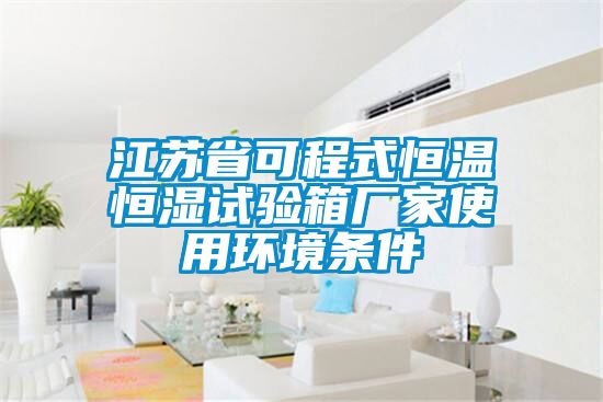 江苏省可程式恒温恒湿试验箱厂家使用环境条件