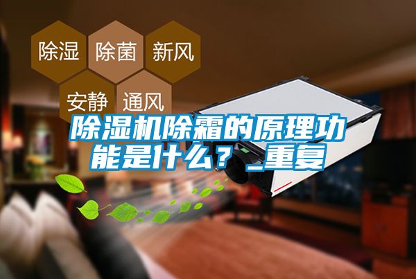 芭乐APP下载官网入口新版除霜的原理功能是什么？_重复